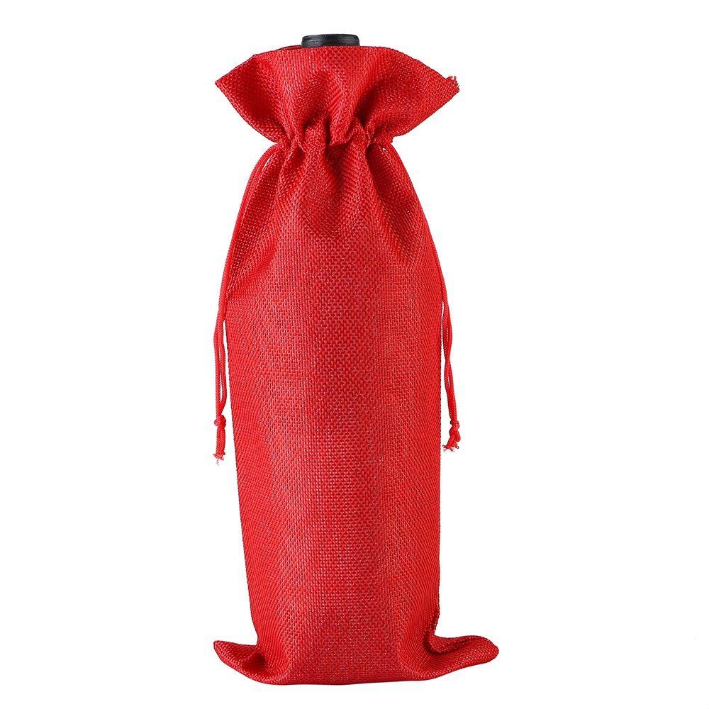 750ml Gift Burlap Linen Party Decoration Wine Bags Wine Bottle Covers Packaging Bag Champagne Pouch