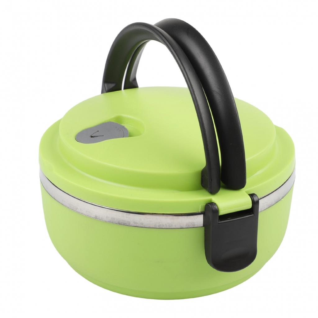 Food Lunch Box Case Protable Travel Office Workers Stainless Steel Round