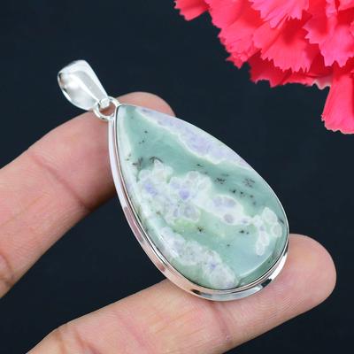 Ocean Jasper Gemstone Pendant Solid 925 Sterling Silver Pendant Jewelry Gift For Unisex
