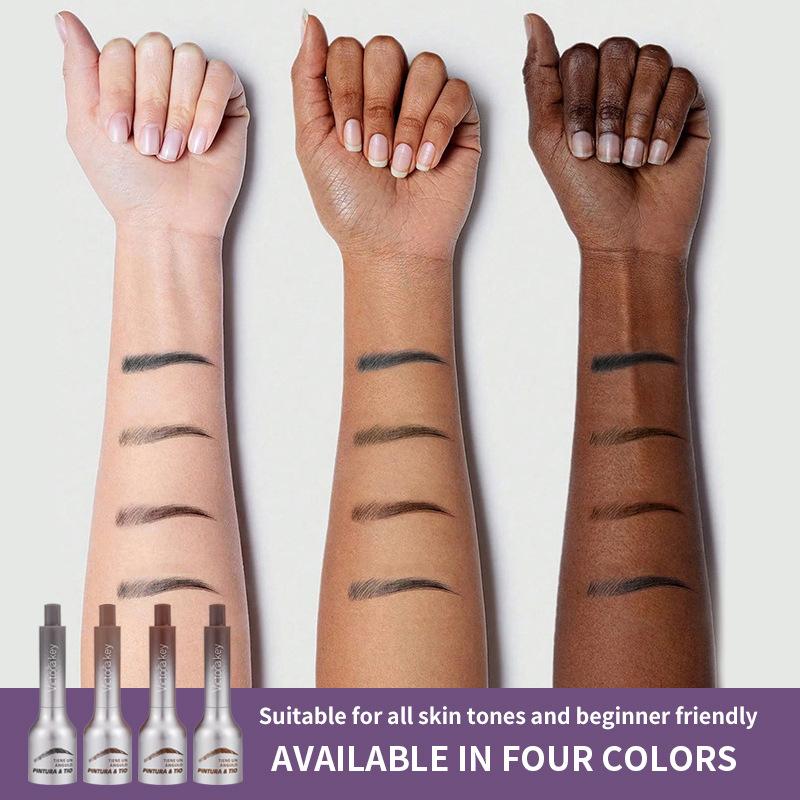 Waterproof Long-Lasting Eyebrow Tint Cream With Brush, Smudge-Proof Liquid Eyebrow Pencil For Precise, Natural-Looking Brows