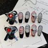 2024 High-End Goth French Diamond Luxury Nail Art Patches