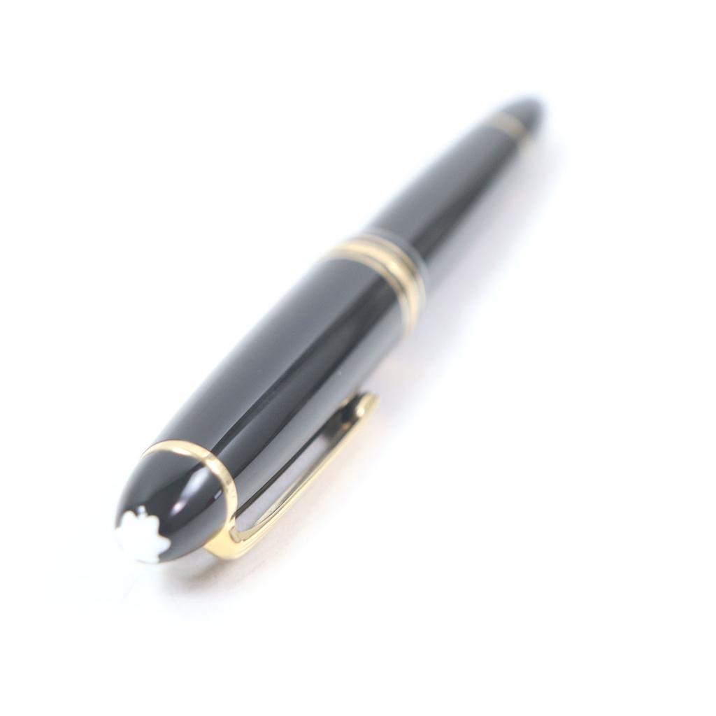 Great MONTBLANC Fountain Pen Meisterstck Cap Type Black Gold 14K Mens Used