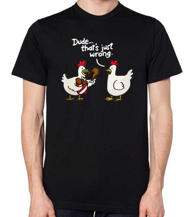 Chicken Eating A Chicken T-Shirt Men Women Unisex Funny Hilarious Top S разноцветный
