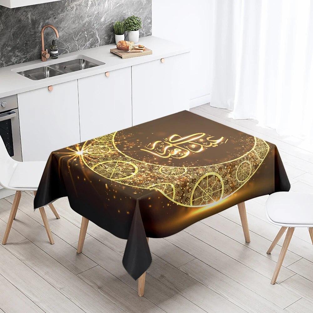 Eid Decoration Tablecloth Waterproof and Oil-proof Tablecloth Restaurant Banquet Home Kitchen Table Decoration