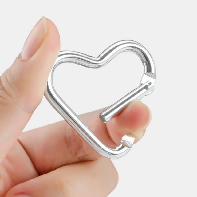 Heart Designs Carabiner Keychain Pack of 10 for Multipurpose Use In Travel and Outdoor Activities Daily Casual Use