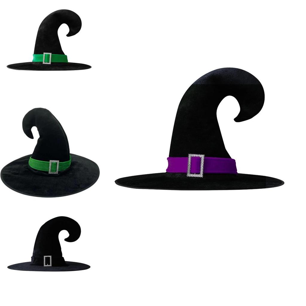 Magical Witch Hat Crescent Moon And Star Design In Gold Color
