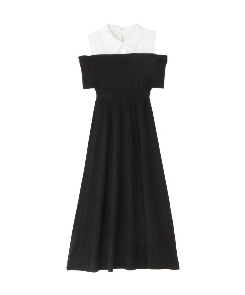 Shirt-docking knit dress