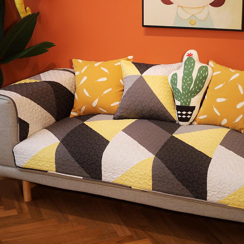 

Подушка для дивана из хлопка, простая и современная, чистый хлопок, всесезонный универсальный противоскользящий чехол для дивана и подкладка для полотенца 70*70