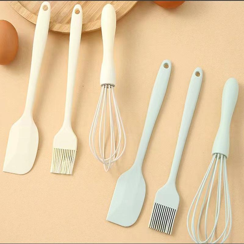 3 PCS Silicone Baking Set Cake Cream Spatula Scraper Egg Whisk Barbecue Oil Brush Gadget Kitchen Supplies