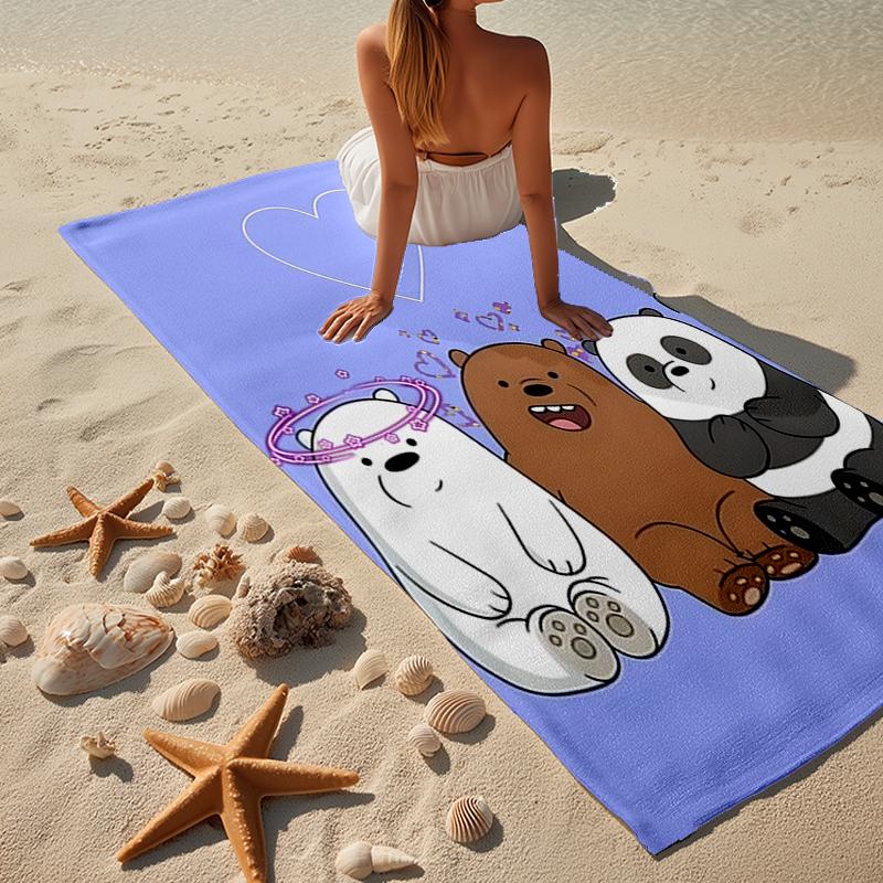Nightly Friends bears Adventure Beach Towel, Super Soft Microfiber, Gift for Her/Him, Birthday, for Pool, Beach, Travel, Home Decor Fan gifts