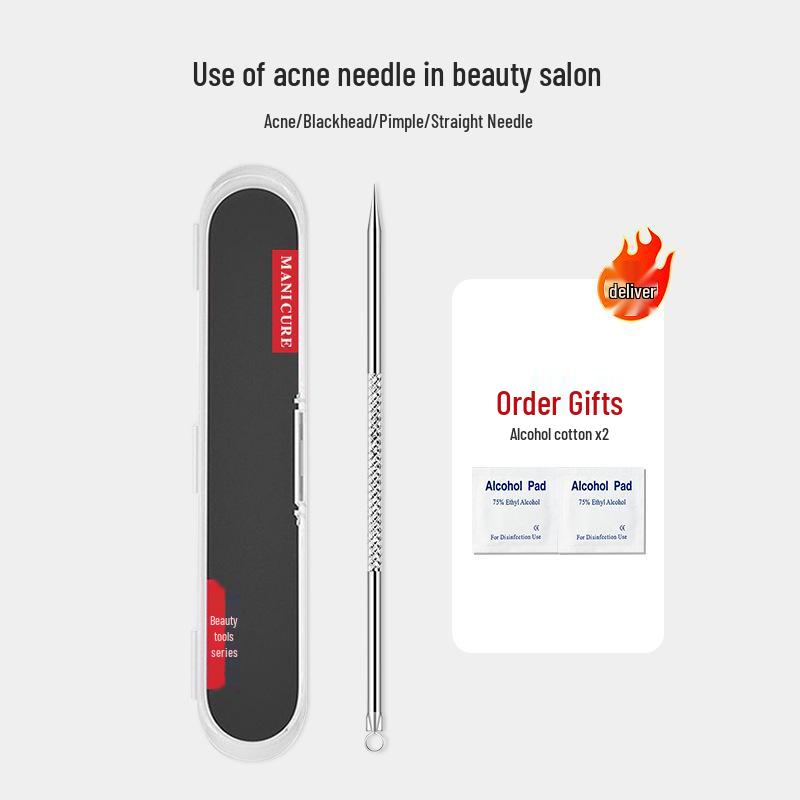 

Stainless Steel Blackhead and Acne Removal 8-Piece Tool Set