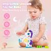 hahaland Unicorn Toys for 1 Year Old Girl, Montessori Toys for 1 Year Old Girl Musical Light up Kid Girl Interactive Travel Toys Baby Toys 12-18