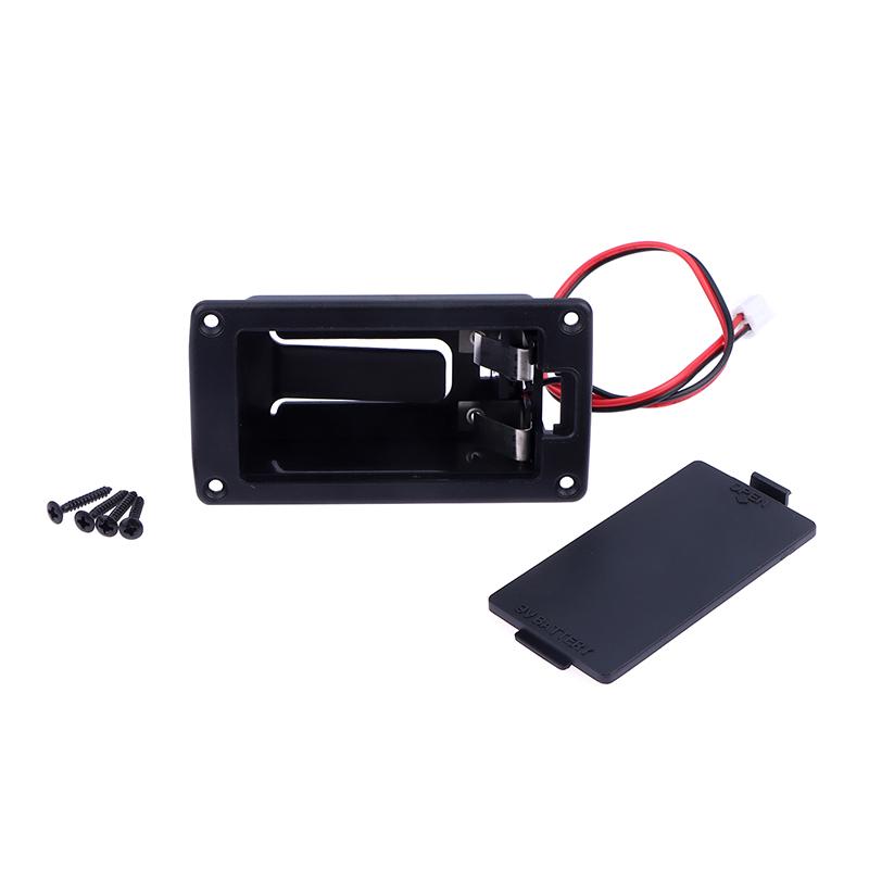 1 Set Diy Accessories 9V Battery Case Holder Cover Box For Acoustic Guitar Bass Pickup Black Guitar Parts