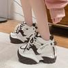 Women Mesh Chunky Sneakers Autumn High Platform Shoes 10CM High Heels Wedges Casual Shoes Woman Breathable Sports Dad Sneakers
