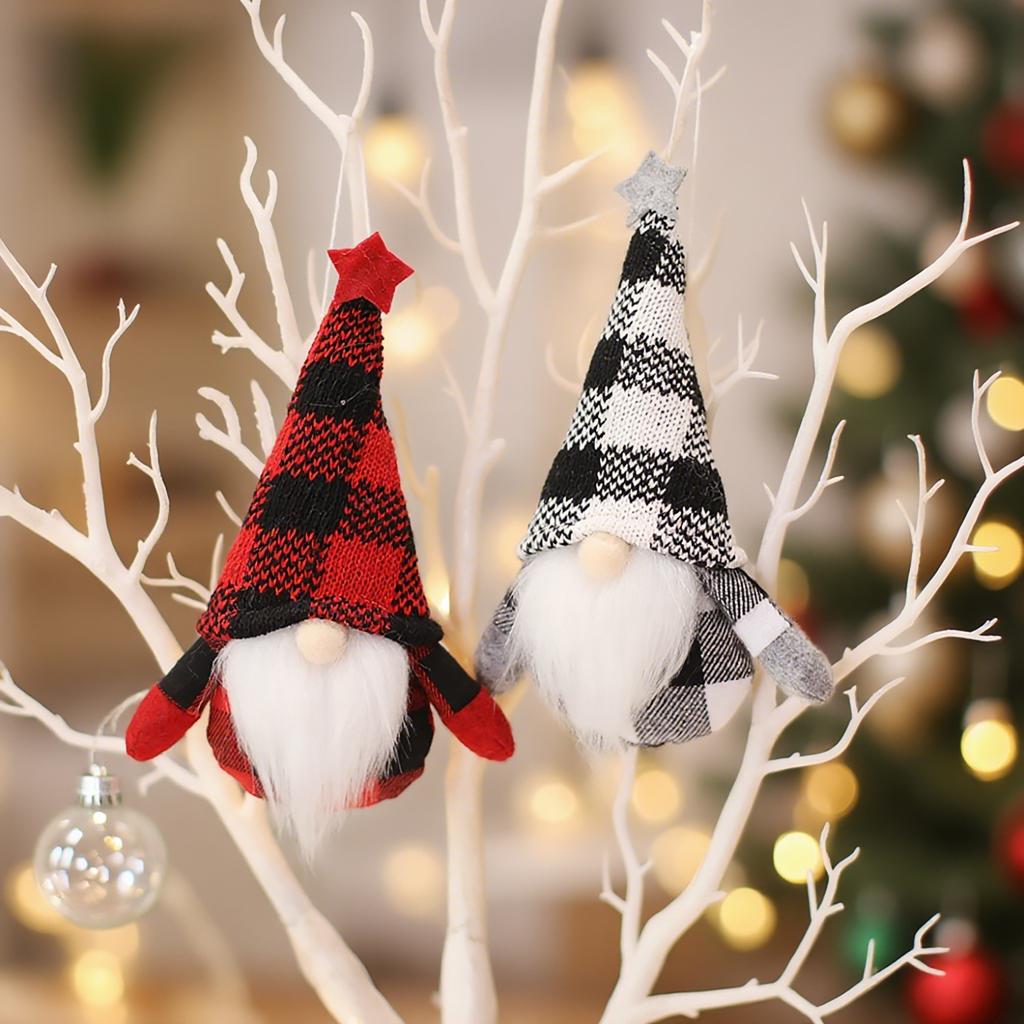 Christmas Gnome Doll Scandinavian Tomte Santa Figurine Plush Elf Toy Outdoor Yard Balcony Mini Decor