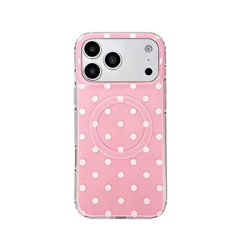 Sweet Color Block Polka Dot iPhone 17 Pro Max Magnetic Case