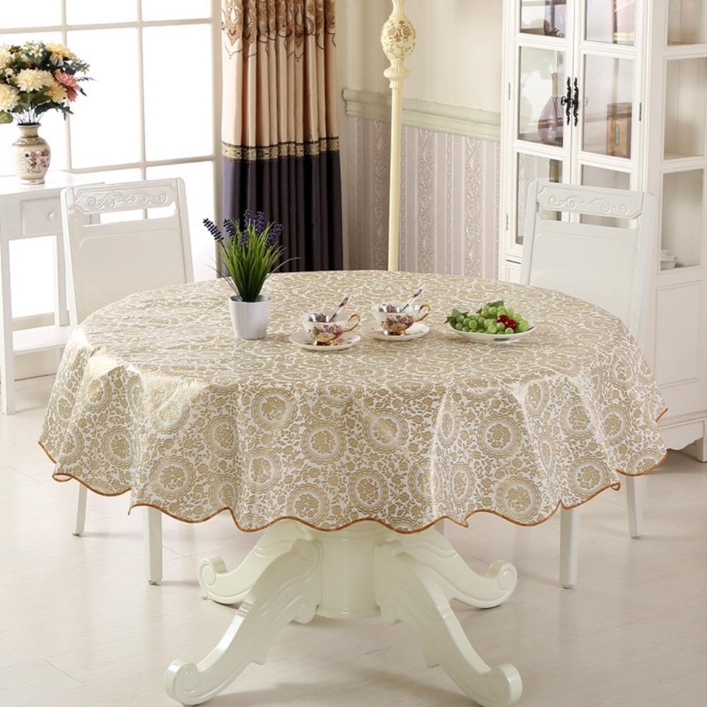 

Round Flower Tablecloth Waterproof Tea Table Cloth New Table Cushion Hotel Restaurant 7