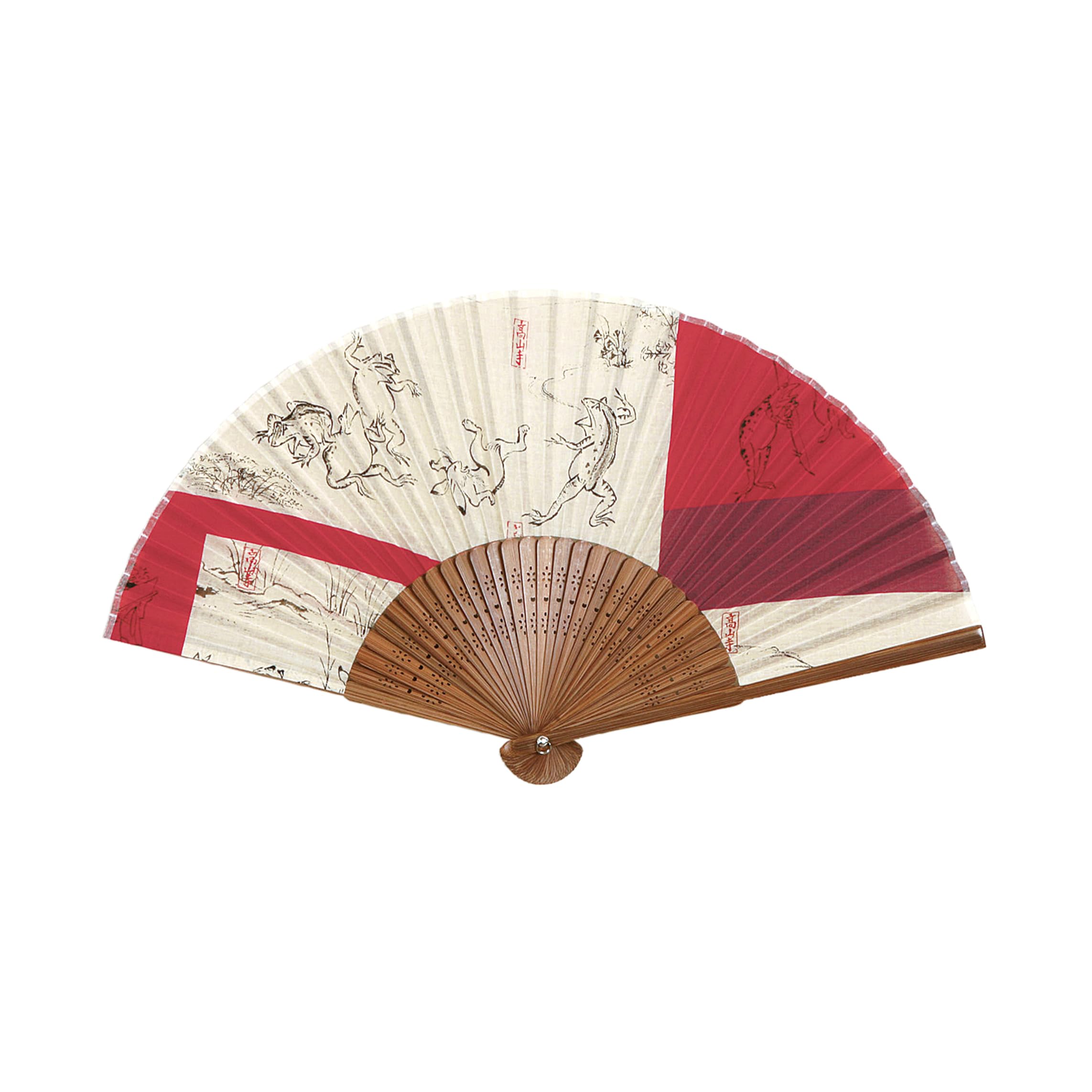 

Складной веер Yamamoto Jin Shoten Choju Jinbutsu Giga [Yamamotojin] (официальный) - (красный)