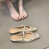 French toe half slippers women's summer wear high-end Mary Jane shoes Muller shoes cool slippers