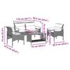 VidaXL Salon de jardin 4 pcs avec coussins noir résine tressée, ensemble de canapés d'extérieur, salon de jardin, ensemble 368398