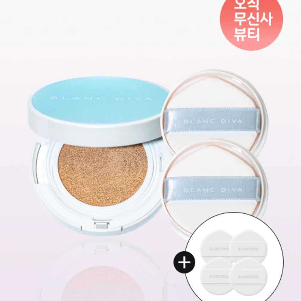 Water Velvet Cushion Set + 1 Refill (Gift: 4 Serum Fit Cushion Puffs) Porcelain (No. 19)