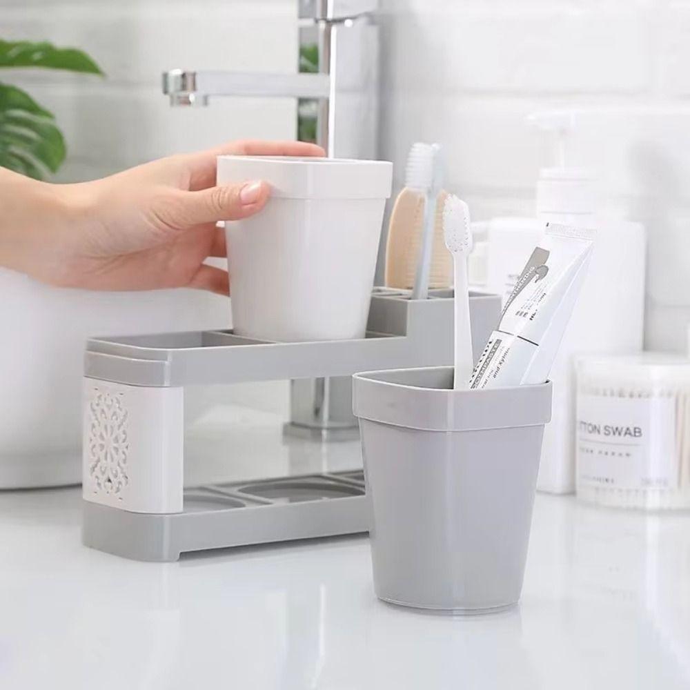 Creative Washing Cup Holder Multifunction Toothpaste Storage Racks  Bathroom Organizer