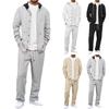 Conjunto de Casaco com Capuz e Calças Esportivas Casuais Waverg Masculino