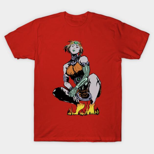 

Hades II Melinoe T Shirt Unisex WOMEN Underworld Goddess Fan Art Print Tee Casual Short Sleeve Red Cotton Tops S