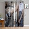 Pure and Innocent Girl Printed Curtains, Pole Bag Bedroom Living Room, Home Decoration, Room Decoration