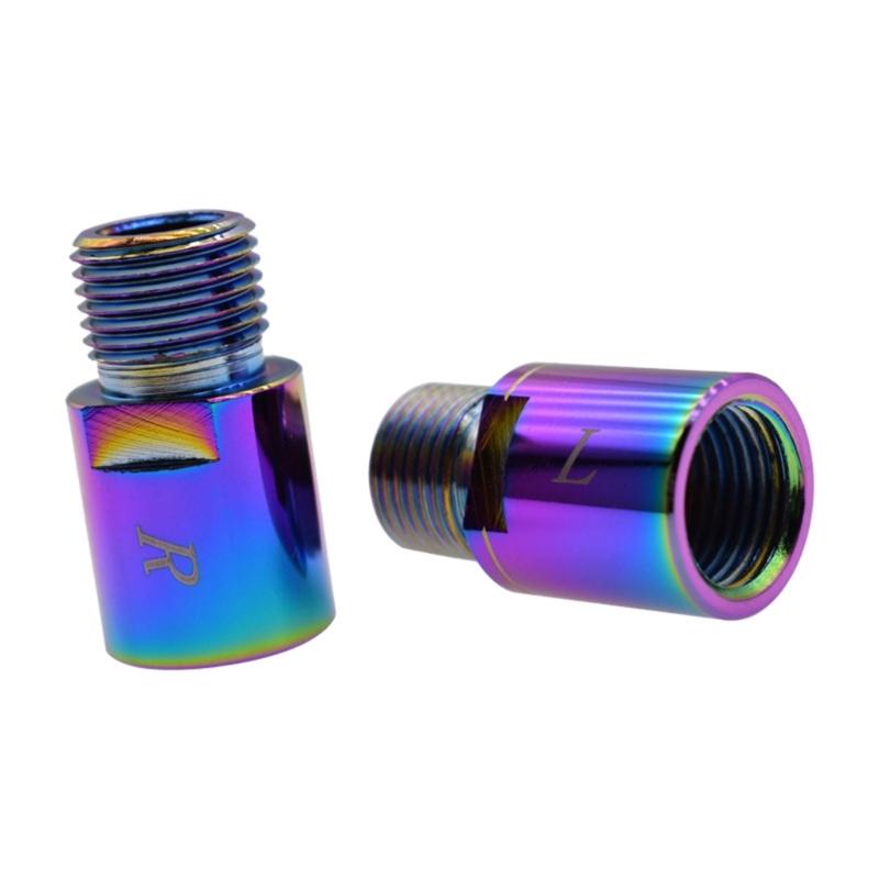 1 Pair Bike Pedal Extenders Bicycles Pedal Extension Bolts Spacers Extending Pedal Adapters Extended 20mm/ 0.79in