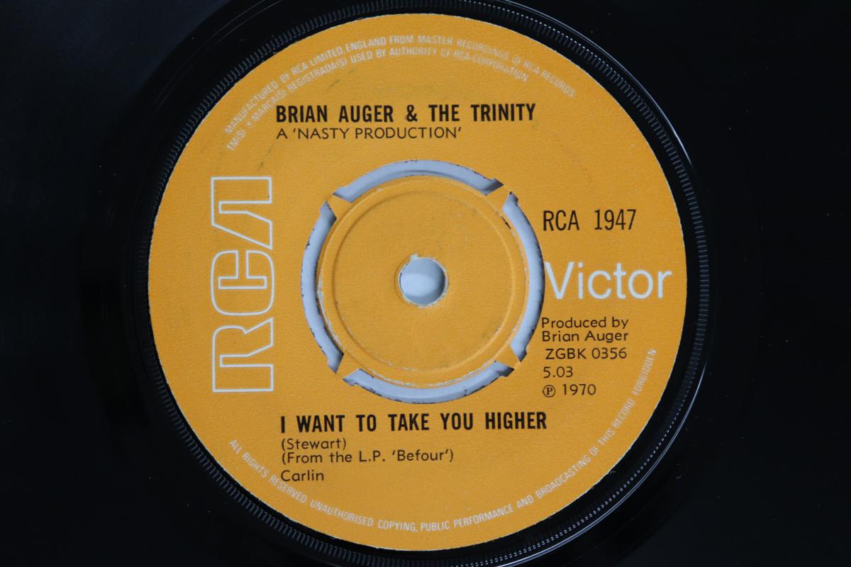 

7inch Record BRIAN AUGER & THE TRINITY - I Want To Take You Higher RCA1947 RCA VICTOR 1970 UK Rock Used