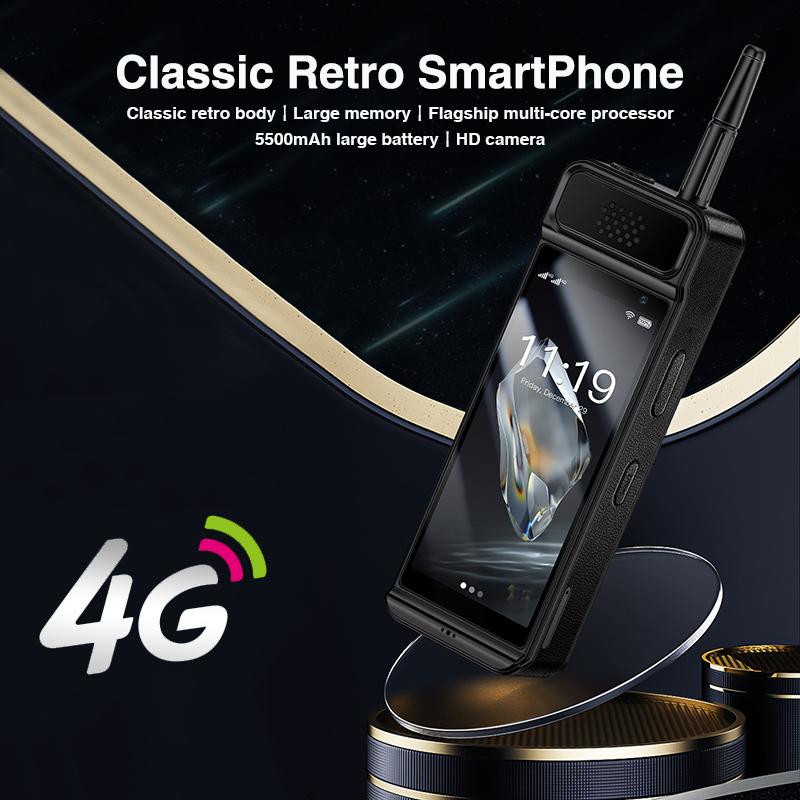 Smartphone W88 Pro Retro 4.0 pollici Android 12.0 Quad-core RAM 2 GB ROM 16 GB 5500 mAh Face ID Type-C Telefono cellulare Dual SIM 4G