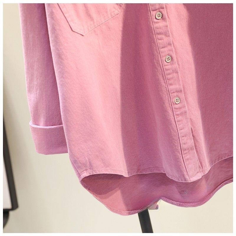 Stilvolles und bequemes Baumwoll-Frühlingshemd für Damen, koreanischer Modetrend