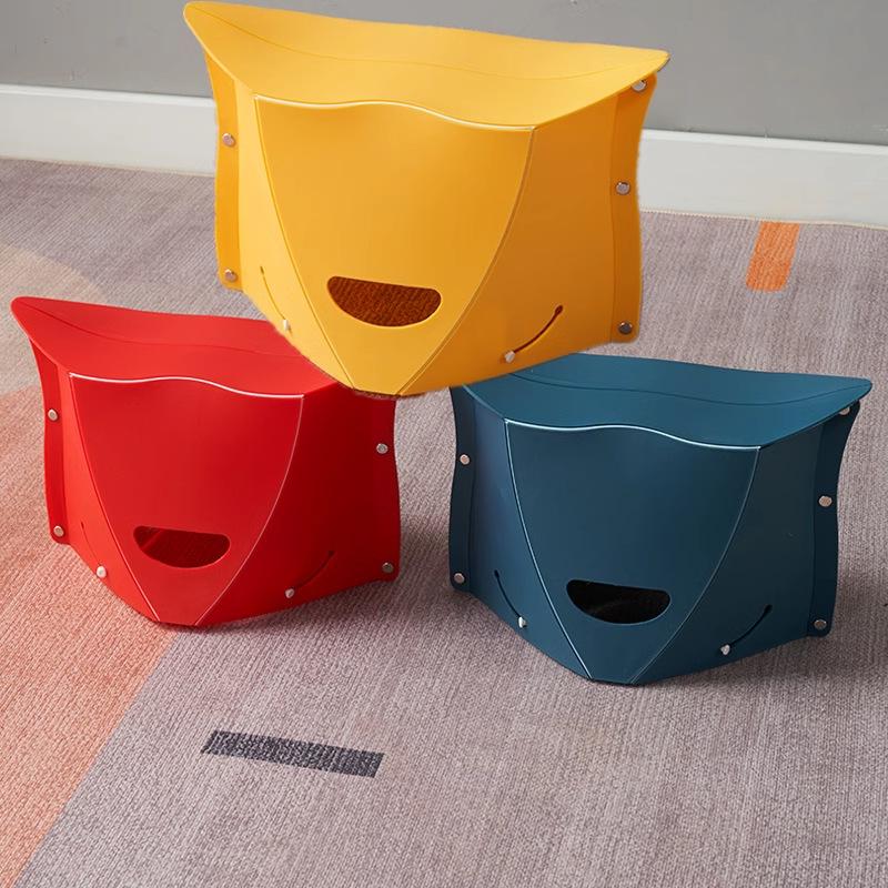 Portable Folding Plastic Travel Stool for Camping & Outdoor Use