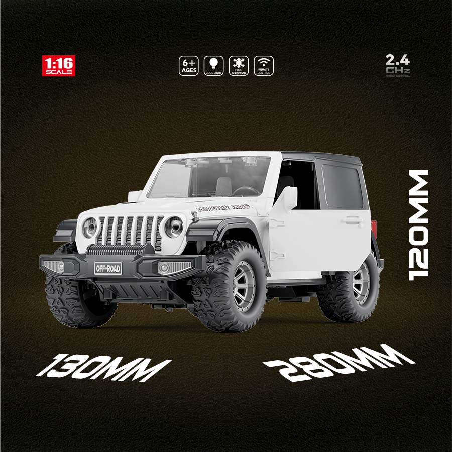 Jeep 1:14 2.4G RC Remote Control Simulation Car Model Racing Vehicle Toy Gift for Boy Girl Children Kid Adult Birthday Gift