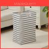 Cotton Linen Collapsible Laundry Basket With Wooden Handles For Home Organization And Storage