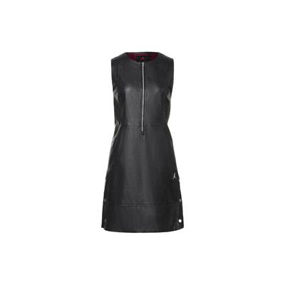 Mock Neck Zipper A-Line Casual Dress Women Dress Black DC4824-010