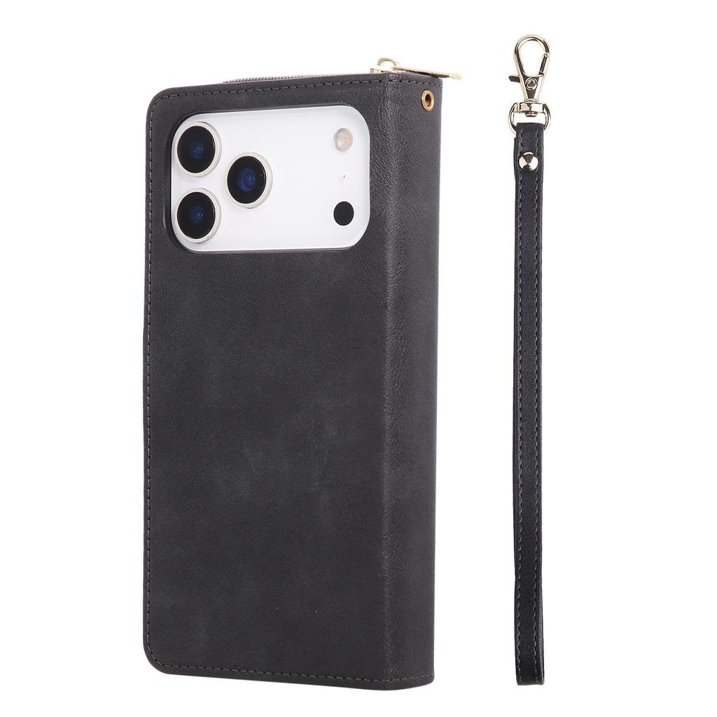 Apple 17 Pro Max Nine-Card Zipper Protective Leather Case for iPhone Air/16E