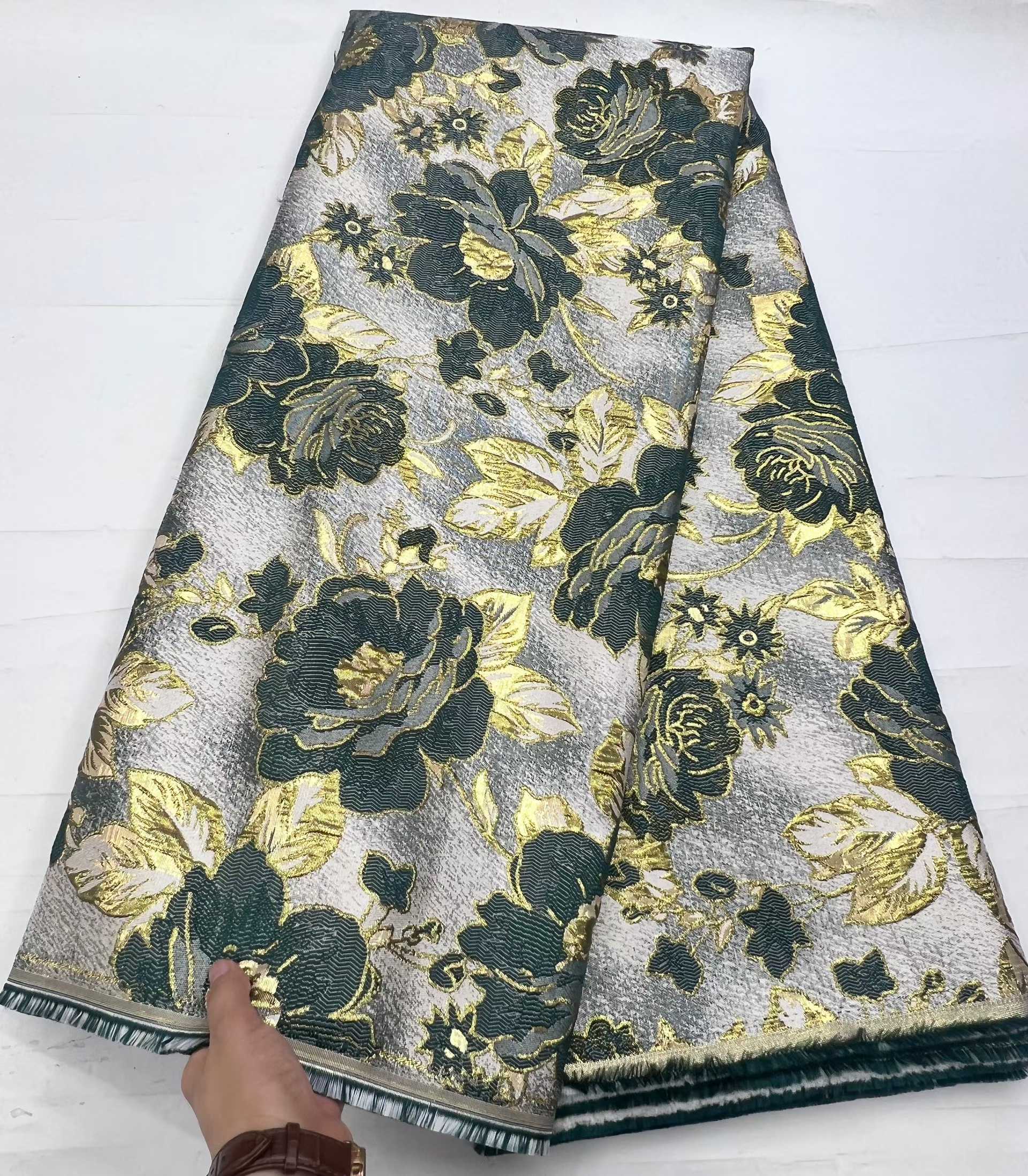 

Nigerian Brocade Fabrics Tulle Lace African Lace Fabric 2026 High Quality Christmas Brocade Jacquard For Wedding Party DressES 5 yards&120cm