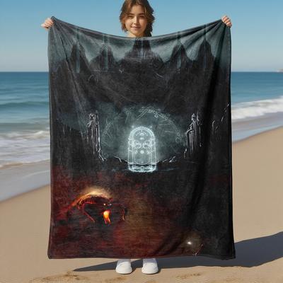 1pc Darkness Magic Gate  - Throw Blanket, Soft, Flannel Blankets, Living Room,  All Seasons Use-1021054