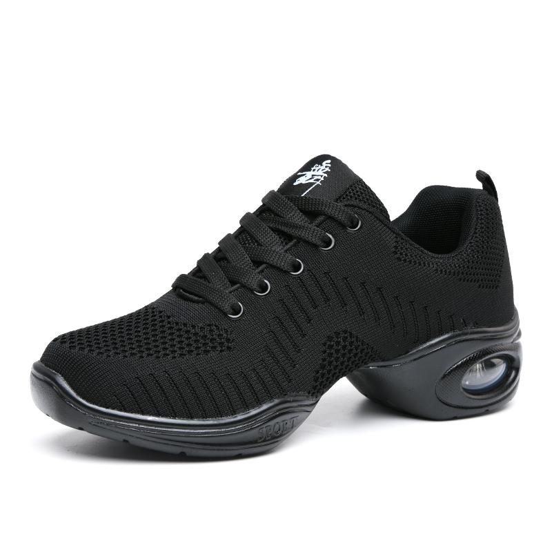 NEW Modern Dance Shoes Woven Mesh Comfortable Sneakers Women Soft Outsole Sport Breath Modern Jazz Sports Feature Shoes