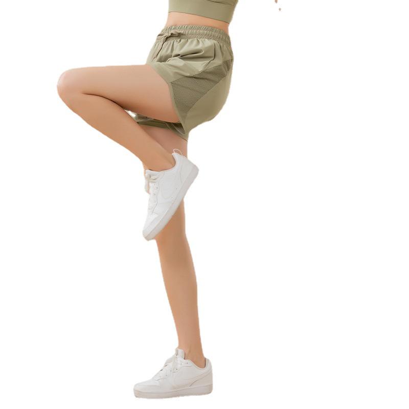 Coole Damen-Lauf- und Yogashorts - Zwei-in-Eins, Anti-Exposure-Design für den Sommer