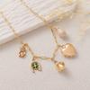 Trendy 18K Gold Stainless Steel Heart Pendant Necklace with Pearl