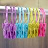 Clothes Pegs 12 pcs Anti-slip Hanging Clip Windproof Rope clamp Socks Hanger Drying tools Multicolor for home small thing