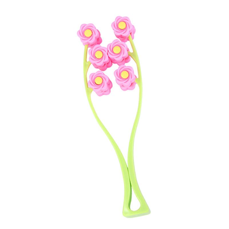 Rolo de massagem facial portátil, formato de flor, elástico, emagrecimento, ferramentas de beleza facial