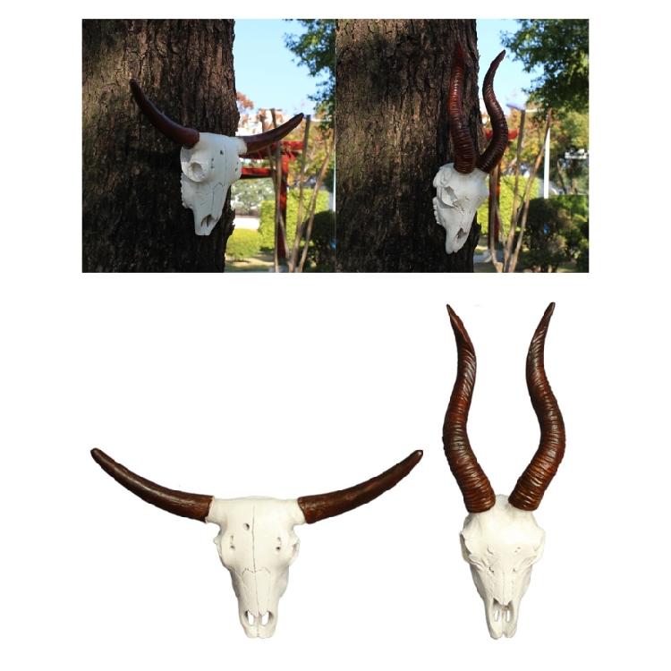 Eye Catching Animal Garden Decors Charm Artistic Animal Skull Craft for Wall