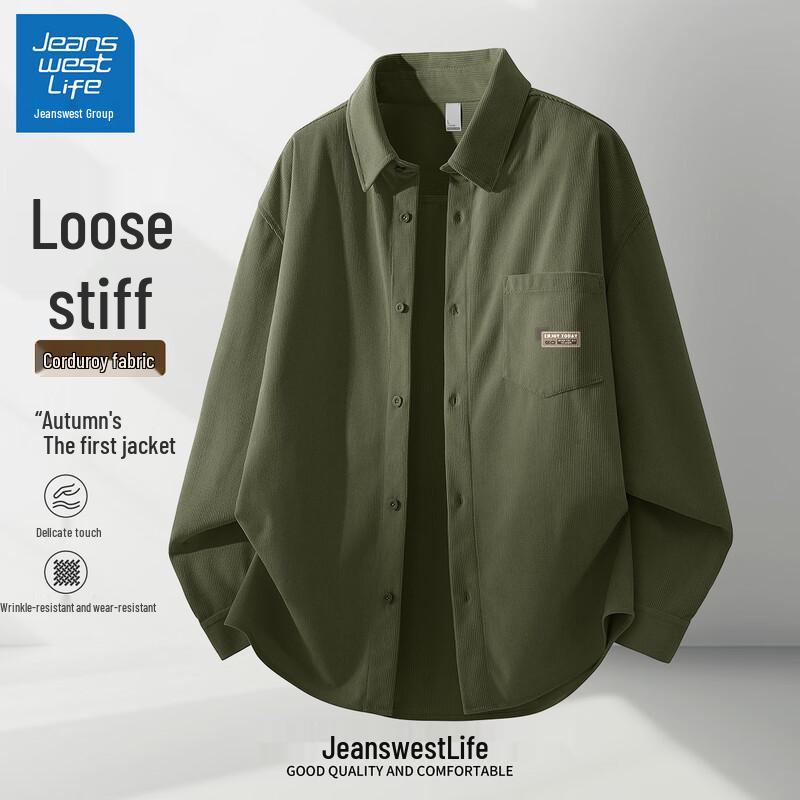 

Jeanswest Men s Corduroy Long Sleeve Shirt L
