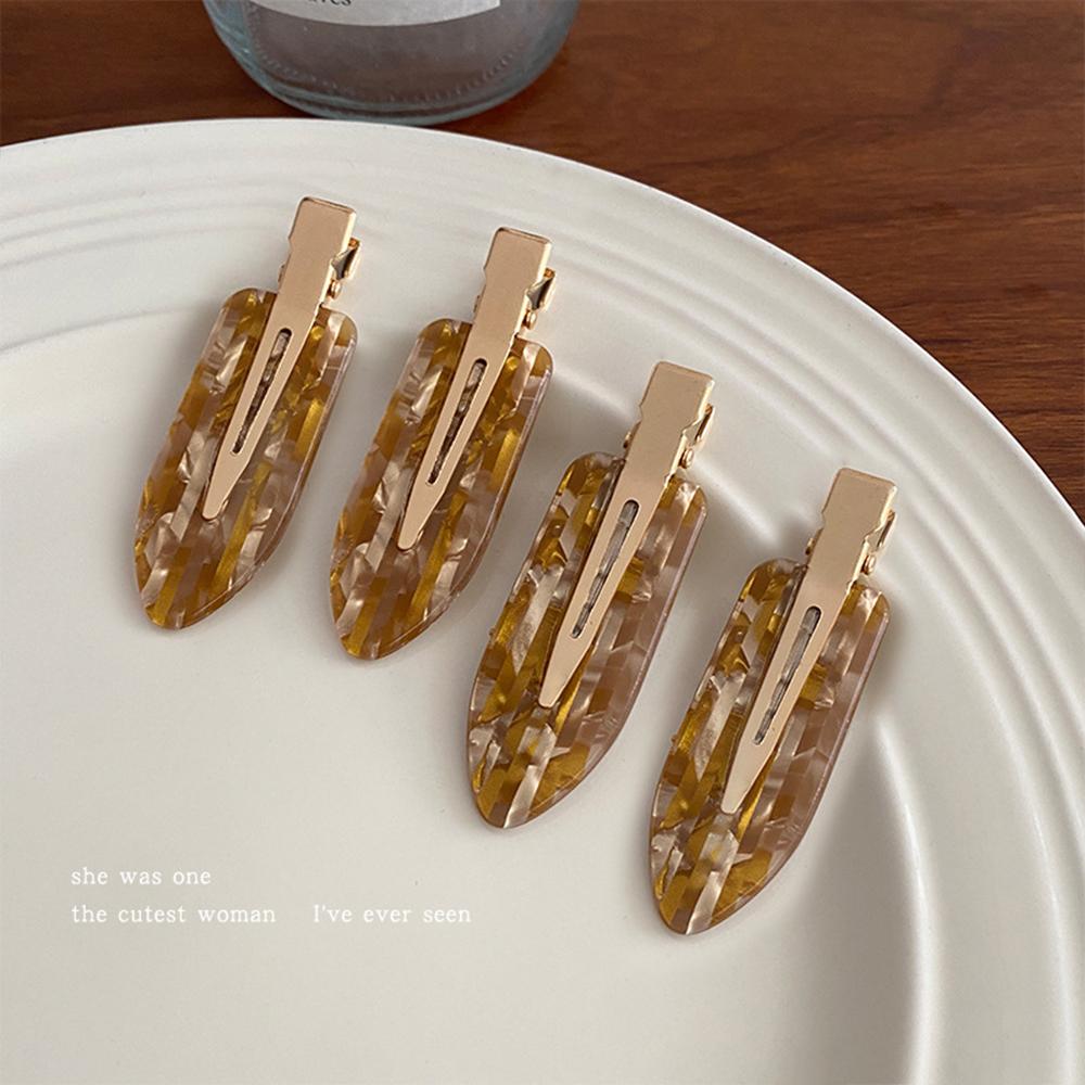 

4 шт. Простые разноцветные заколки для волос с челкой сбоку без следов, элегантные женские головные уборы, аксессуары для волос