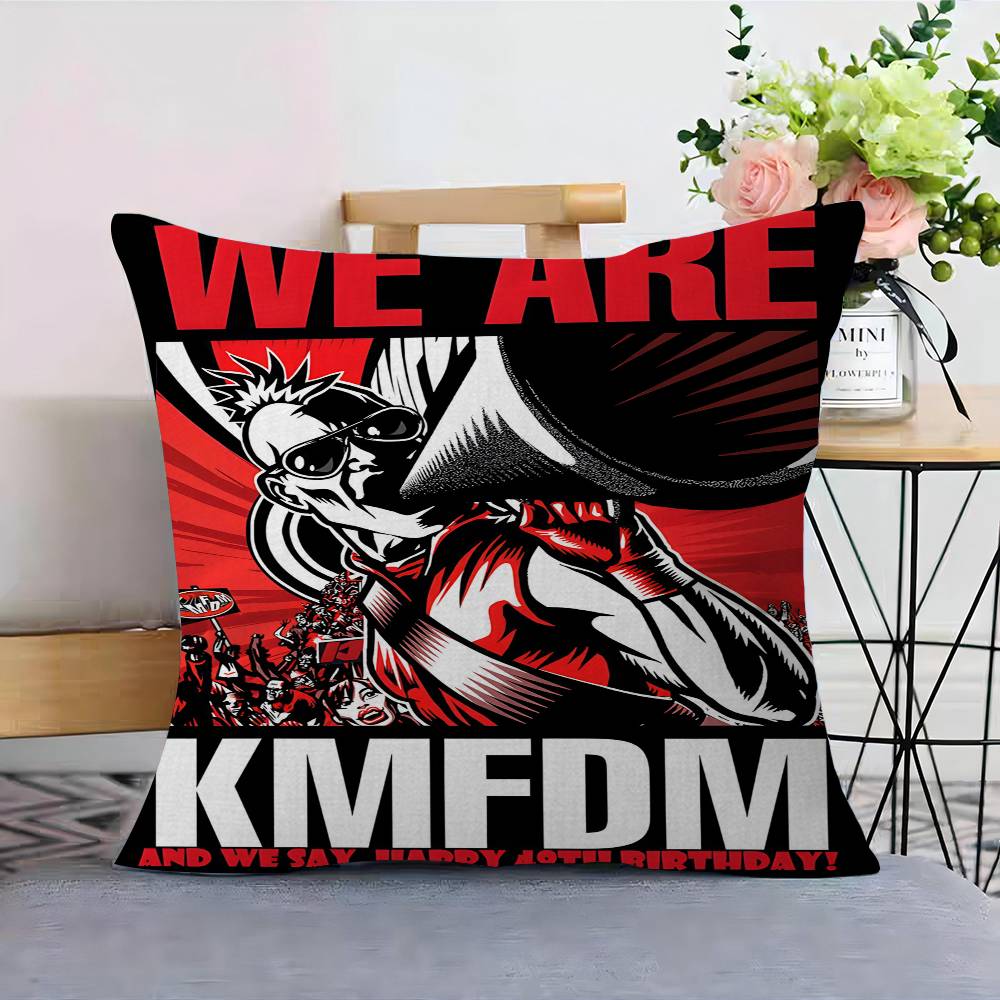 KMFDM Band Pillow Gift Home Office Decoration Bedroom Sofa Car Cushion Cover case x