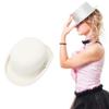 Wool Fedora Top Hat White Short Brim Magician Hat Surprise Gift for Boyfriend